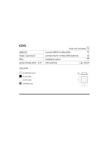 Azzardo EZIO 1 BLACK 1xGU10 Recessed Black IP54 AZ0812 - product 2