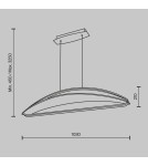 Pendant lamps - Maytoni Breeze LED Pendant Lamp 34W 2040lm 3000K Brass MOD281PL-L34BS3K. - product 6