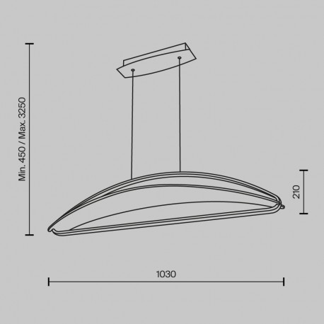 Maytoni Breeze Lampa Wisząca LED 34W 2040lm 3000K Mosiądz MOD281PL-L34BS3K