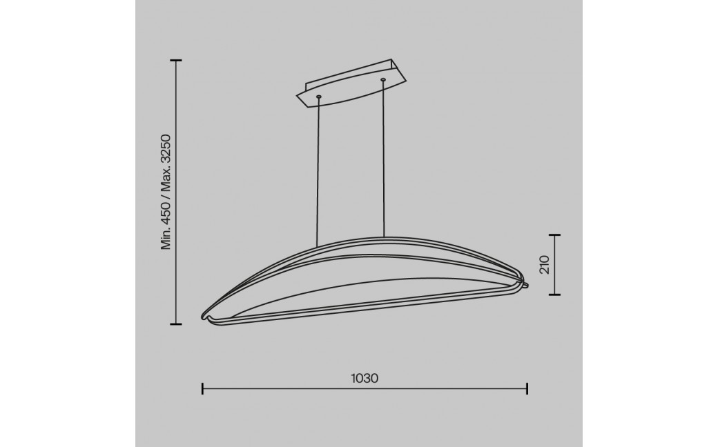 Maytoni Breeze Lampa Wisząca LED 34W 2040lm 3000K Mosiądz MOD281PL-L34BS3K