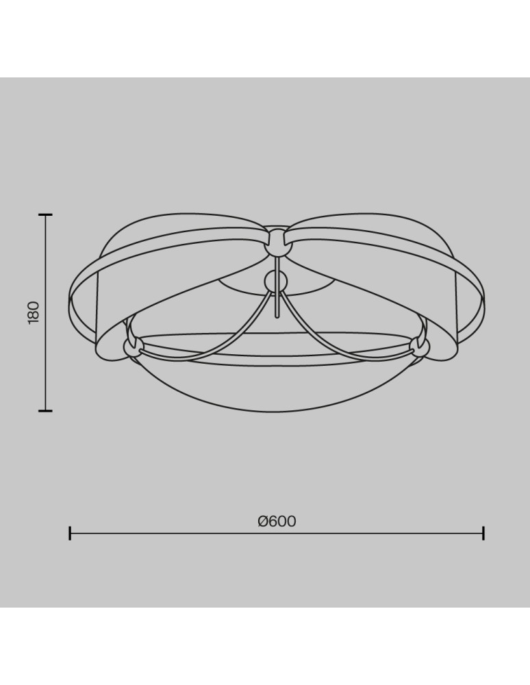 Maytoni Breeze Lampa Sufitowa LED 45W 2700lm 3000K Mosiądz MOD281CL-L45BS3K