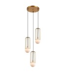 Loft pendant lamps - ITALUX Simon Gold Pendant 3xG9 25W MDM-3938/3 GD - product 1