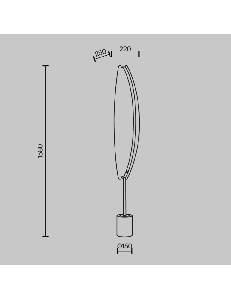 LED floor lamps - Maytoni Breeze LED Floor Lamp 33W 1980lm 3000K Brass MOD281FL-L33BS3K. - product kolory-swiatla.pl 7