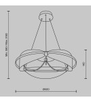 Pendant lamps - Maytoni Breeze LED Pendant Lamp 45W 2700lm 3000K Brass MOD281PL-L45BS3K. - product 7