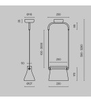 Pendant lamps - Maytoni Cabaret LED Pendant Lamp 8W 850lm 3000K Brass MOD170PL-L8BS3K. - product 2