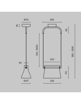 Maytoni Cabaret LED Pendant Lamp 8W 850lm 3000K Brass MOD170PL-L8BS3K. - product 2
