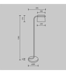 Modern floor lamps - Maytoni Cabaret LED Floor Lamp 8W 850lm 3000K Brass MOD170FL-L8BS3K. - product 3