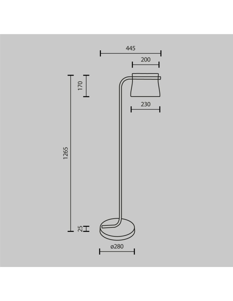Maytoni Cabaret Lampa Podłogowa LED 8W 850lm 3000K Mosiądz MOD170FL-L8BS3K