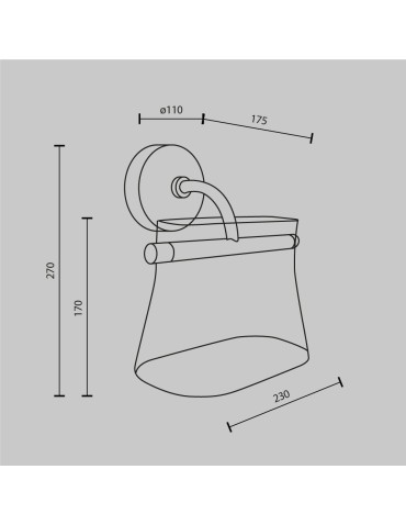 Maytoni Cabaret LED wall lamp/wall lamp 8W 850lm 3000K Brass MOD170WL-L8BS3K2 - product 2