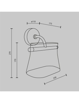 Maytoni Cabaret LED wall lamp/wall lamp 8W 850lm 3000K Brass MOD170WL-L8BS3K2 - product 2