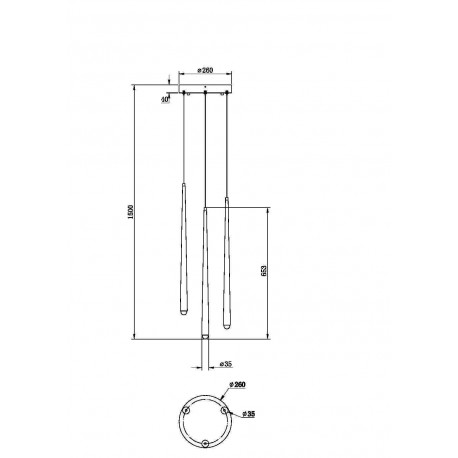 Maytoni Cascade Lampa Wisząca Sople LED 19W 1500lm Mosiądz MOD132PL-L18BSK