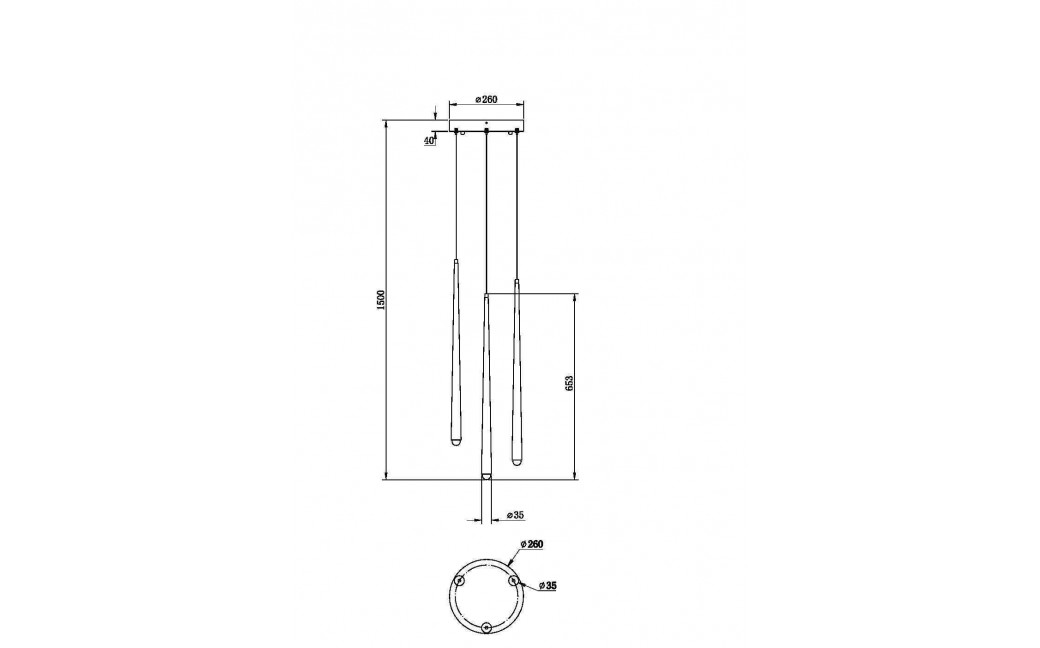 Maytoni Cascade Lampa Wisząca Sople LED 19W 1500lm Mosiądz MOD132PL-L18BSK