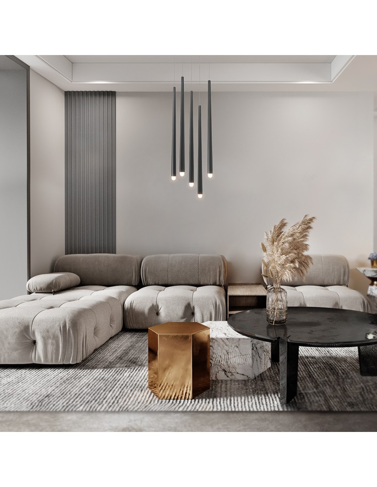Pendant lamps - Maytoni Cascade LED icicle pendant lamp 31W 2400lm Black MOD132PL-L30BK - product kolory-swiatla.pl 2