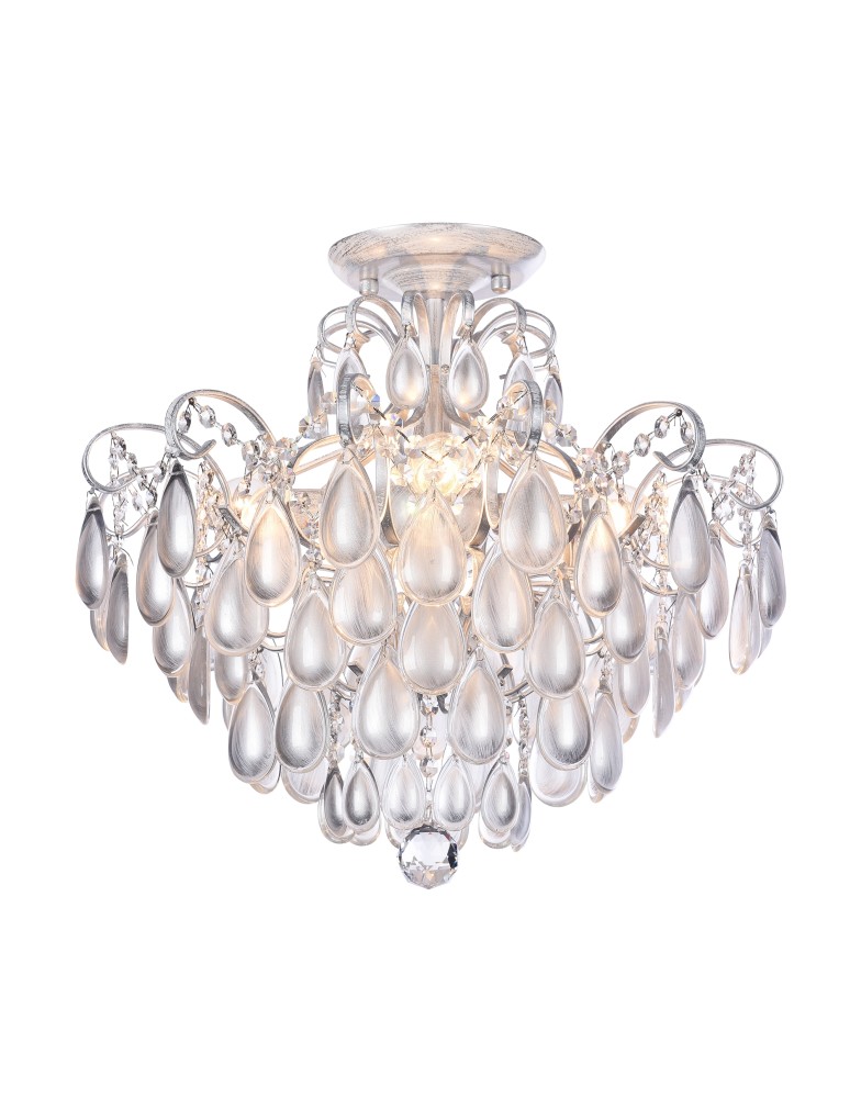 Modern chandeliers - Maytoni Chabrol Modern Chandelier 4xE14 40W Silver MOD056PL-04S - product kolory-swiatla.pl 1