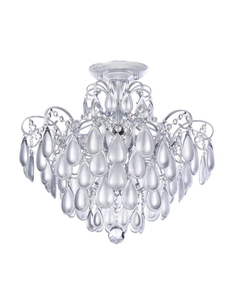 Modern chandeliers - Maytoni Chabrol Modern Chandelier 4xE14 40W Silver MOD056PL-04S - product kolory-swiatla.pl 4
