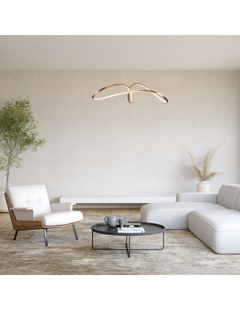 Pendant lamps - Maytoni Curve Modern LED Pendant Lamp 42W 2800lm 4000K Gold MOD156PL-L52G4K. - product kolory-swiatla.pl 2
