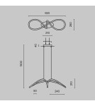 Pendant lamps - Maytoni Curve Modern LED Pendant Lamp 42W 2800lm 4000K Gold MOD156PL-L52G4K. - product 3