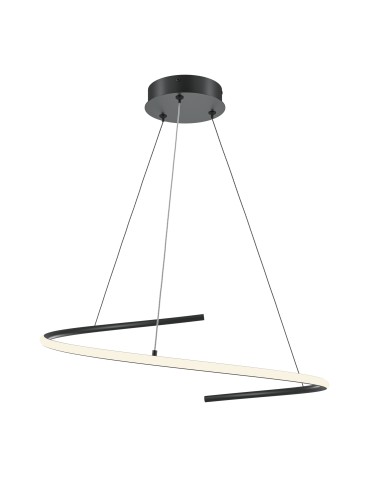 Maytoni Curve Modern LED Pendant Lamp 31W 1600lm Black MOD242PL-L33BK.