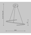 Pendant lamps - Maytoni Curve Modern LED Pendant Lamp 31W 1600lm Black MOD242PL-L33BK. - product 2