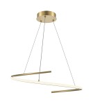 Pendant lamps - Maytoni Curve Modern LED Pendant Lamp 31W 2100lm Brass MOD242PL-L33BSK. - product 1