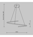 Pendant lamps - Maytoni Curve Modern LED Pendant Lamp 31W 2100lm Brass MOD242PL-L33BSK. - product 2