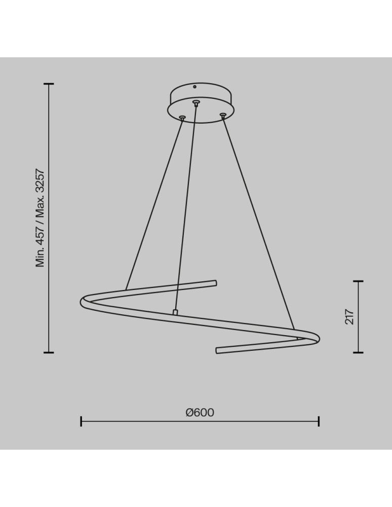 Pendant lamps - Maytoni Curve Modern LED Pendant Lamp 31W 2100lm Brass MOD242PL-L33BSK. - product kolory-swiatla.pl 2