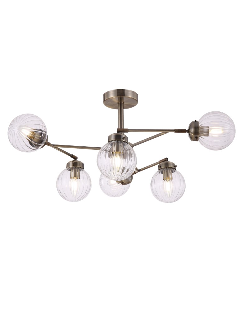Modern chandeliers - Maytoni Daisy Chandelier Modern 6xE14 40W Brass MOD074PL-06BS - product kolory-swiatla.pl 1