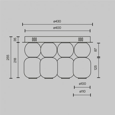 Maytoni Drop Lampa Sufitowa LED 60W 7000lm 3000K Złoty MOD273CL-L60G3K