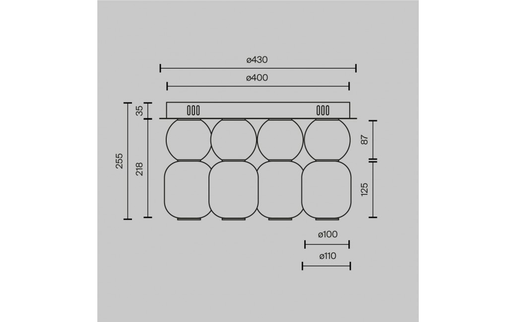 Maytoni Drop Lampa Sufitowa LED 60W 7000lm 3000K Złoty MOD273CL-L60G3K