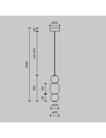Maytoni Drop LED Pendant Lamp 16W 2000lm 3000K Chrome MOD273PL-L16CH3K. - product 2