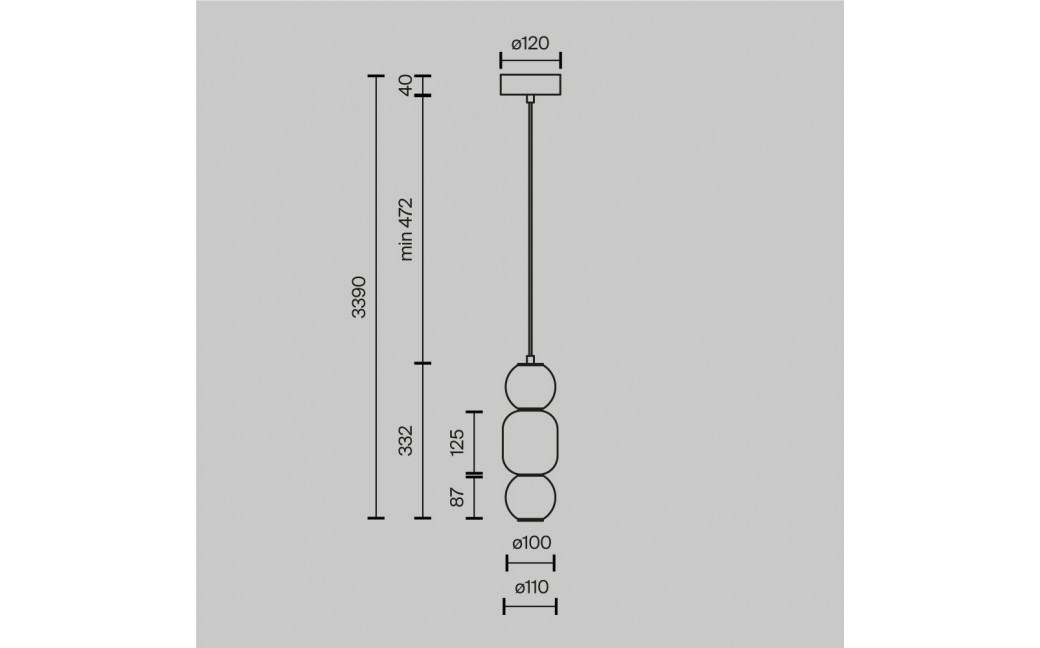 Maytoni Drop Lampa Wisząca LED 16W 2000lm 3000K Złoty MOD273PL-L16G3K