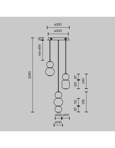Maytoni Drop Lampa Wisząca LED 33W 4000lm 3000K Chrom MOD273PL-L33CH3K - produkt 2