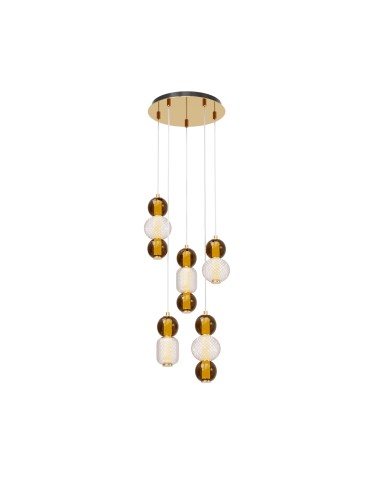Maytoni Drop LED Pendant Lamp 80W 9300lm 3000K Gold MOD273PL-L80G3K.