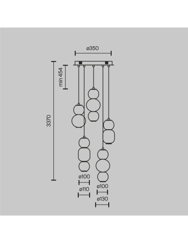 Maytoni Drop Lampa Wisząca LED 80W 9300lm 3000K Złoty MOD273PL-L80G3K - produkt 2