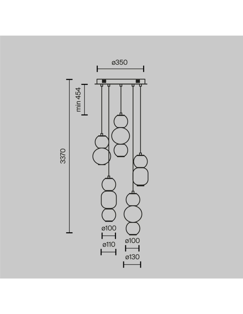 Pendant lamps - Maytoni Drop LED Pendant Lamp 80W 9300lm 3000K Gold MOD273PL-L80G3K. - product kolory-swiatla.pl 2