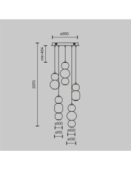 Maytoni Drop Lampa Wisząca LED 80W 9300lm 3000K Złoty MOD273PL-L80G3K - produkt 2