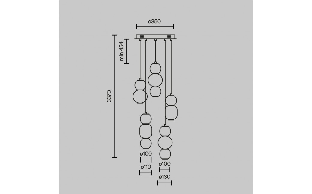 Maytoni Drop Lampa Wisząca LED 80W 9300lm 3000K Złoty MOD273PL-L80G3K