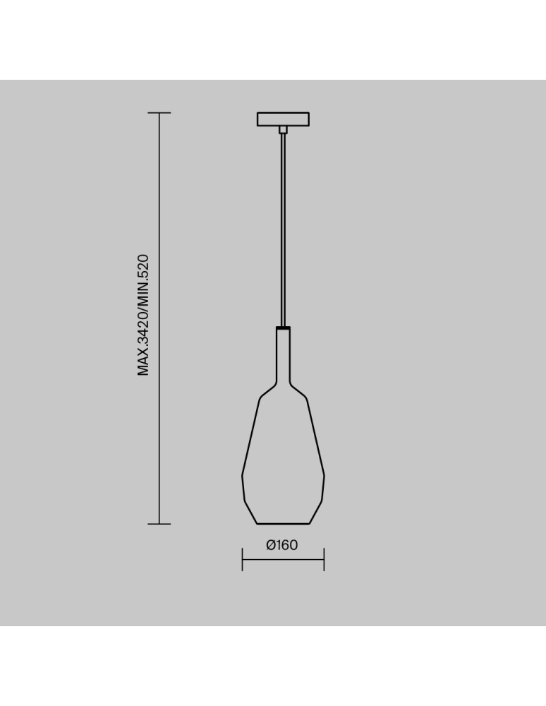 Pendant lamps - Maytoni Duality Pendant Lamp 1xE27 60W Black MOD271PL-01B7 - product kolory-swiatla.pl 3