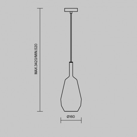 Maytoni Duality Lampa Wisząca 1xE27 60W Czarny MOD271PL-01B9