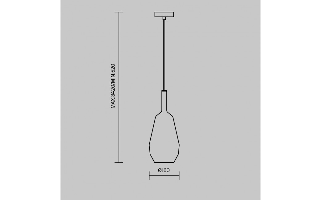 Maytoni Duality Lampa Wisząca 1xE27 60W Czarny MOD271PL-01B9