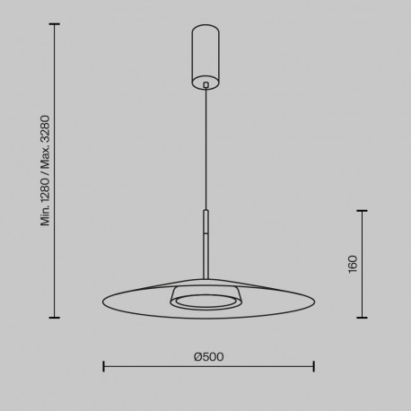 Maytoni El Lampa Wisząca LED 12W 800lm 3000K Biały MOD041PL-L15W3K1