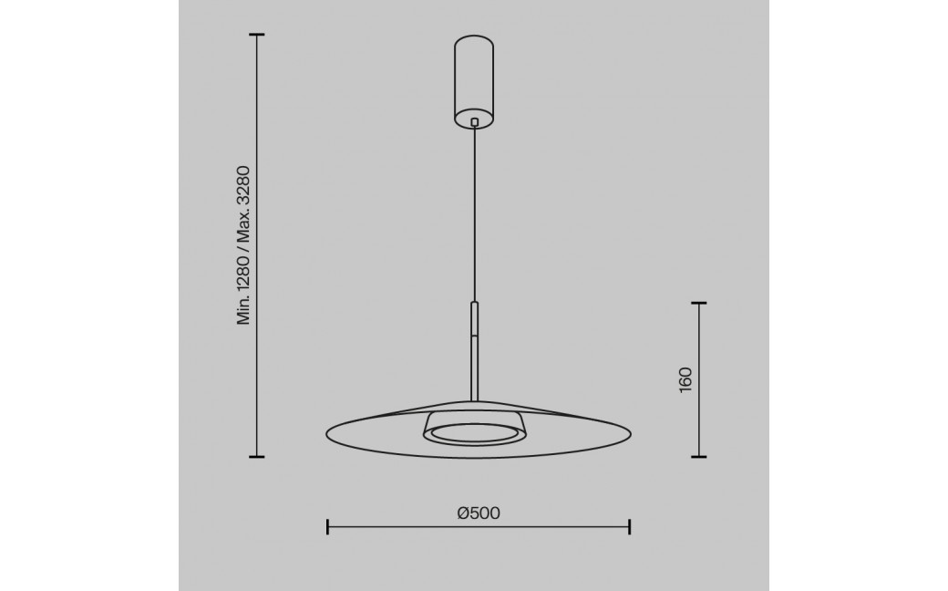 Maytoni El Lampa Wisząca LED 12W 800lm 3000K Biały MOD041PL-L15W3K1