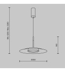 Pendant lamps - Maytoni El LED Pendant Lamp 12W 500lm 3000K Black MOD041PL-L15B3K1 - product 6