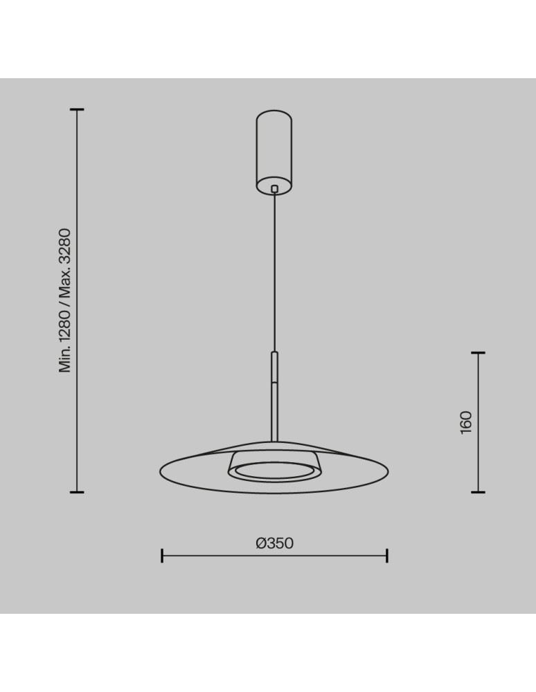 Pendant lamps - Maytoni El LED Pendant Lamp 12W 500lm 3000K Black MOD041PL-L15B3K1 - product kolory-swiatla.pl 6