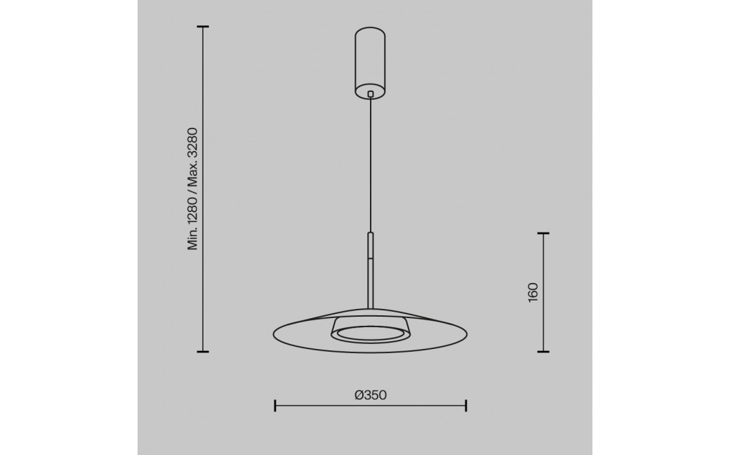 Maytoni El Lampa Wisząca LED 12W 500lm 3000K Czarny MOD041PL-L15B3K1