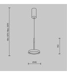 Pendant lamps - Maytoni El LED Pendant Lamp 12W 800lm 3000K White, Gold MOD041PL-L15WG3K. - product 6