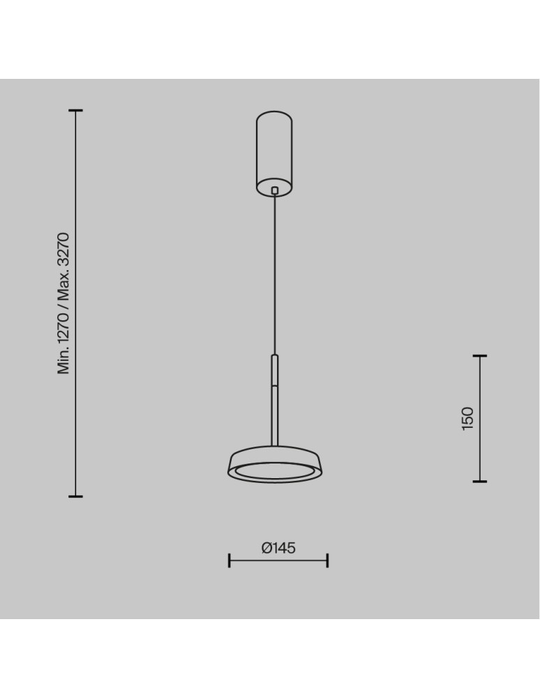 Pendant lamps - Maytoni El LED Pendant Lamp 12W 800lm 3000K White, Gold MOD041PL-L15WG3K. - product kolory-swiatla.pl 6