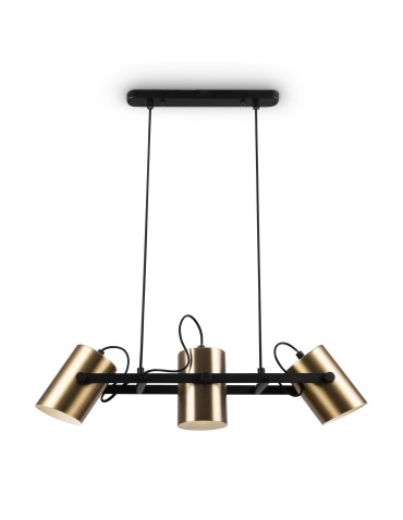 Maytoni Elori Lampa Wisząca 3xE27 50W Czarny, Mosiądz MOD079PL-03BBS