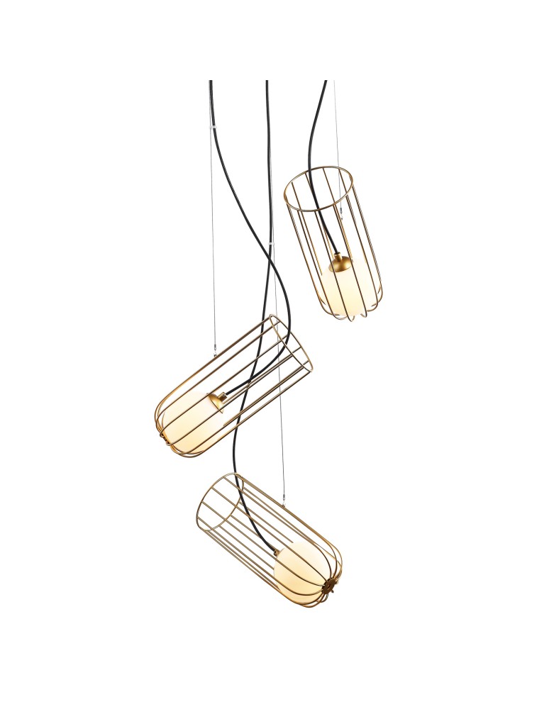 Loft pendant lamps - ITALUX Coco Gold Pendant 3xG9 25W MDM-3941/3 GD - product kolory-swiatla.pl 2
