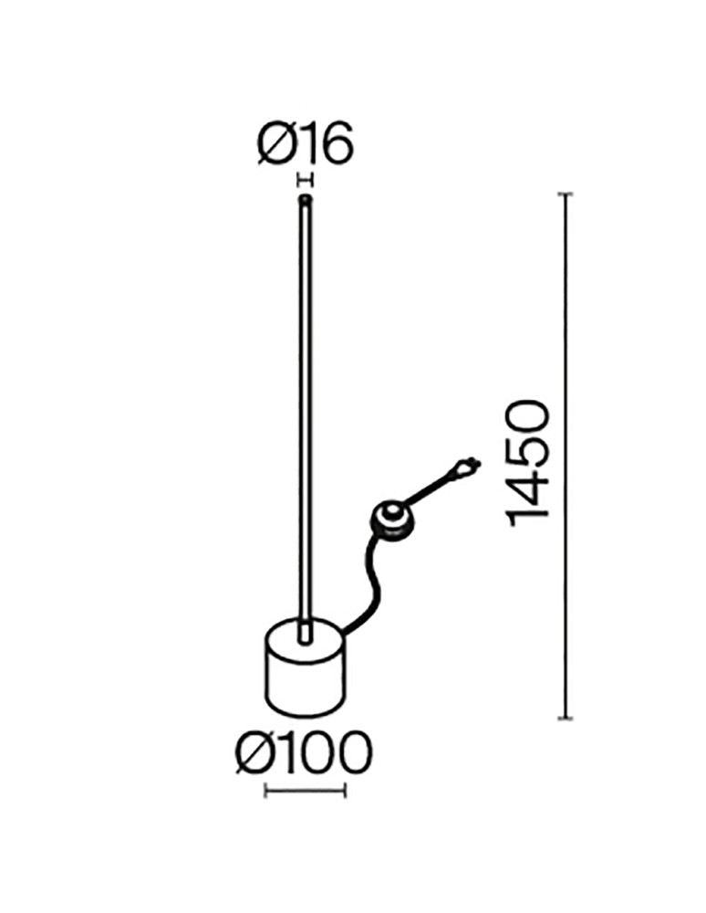Maytoni Flow Lampa Podłogowa LED 25W 2600lm Mosiądz MOD147FL-L20BSK1